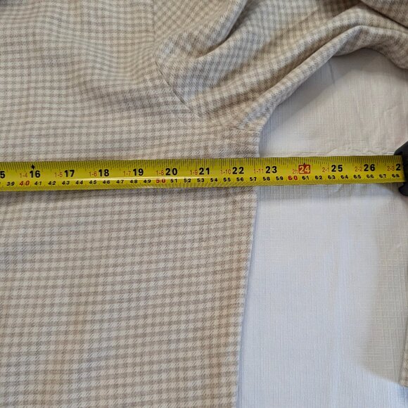 Emanuel Berg Gingham Brushed flannel sport shirt - Beige/White - Large / 16 - Picture 4 of 5